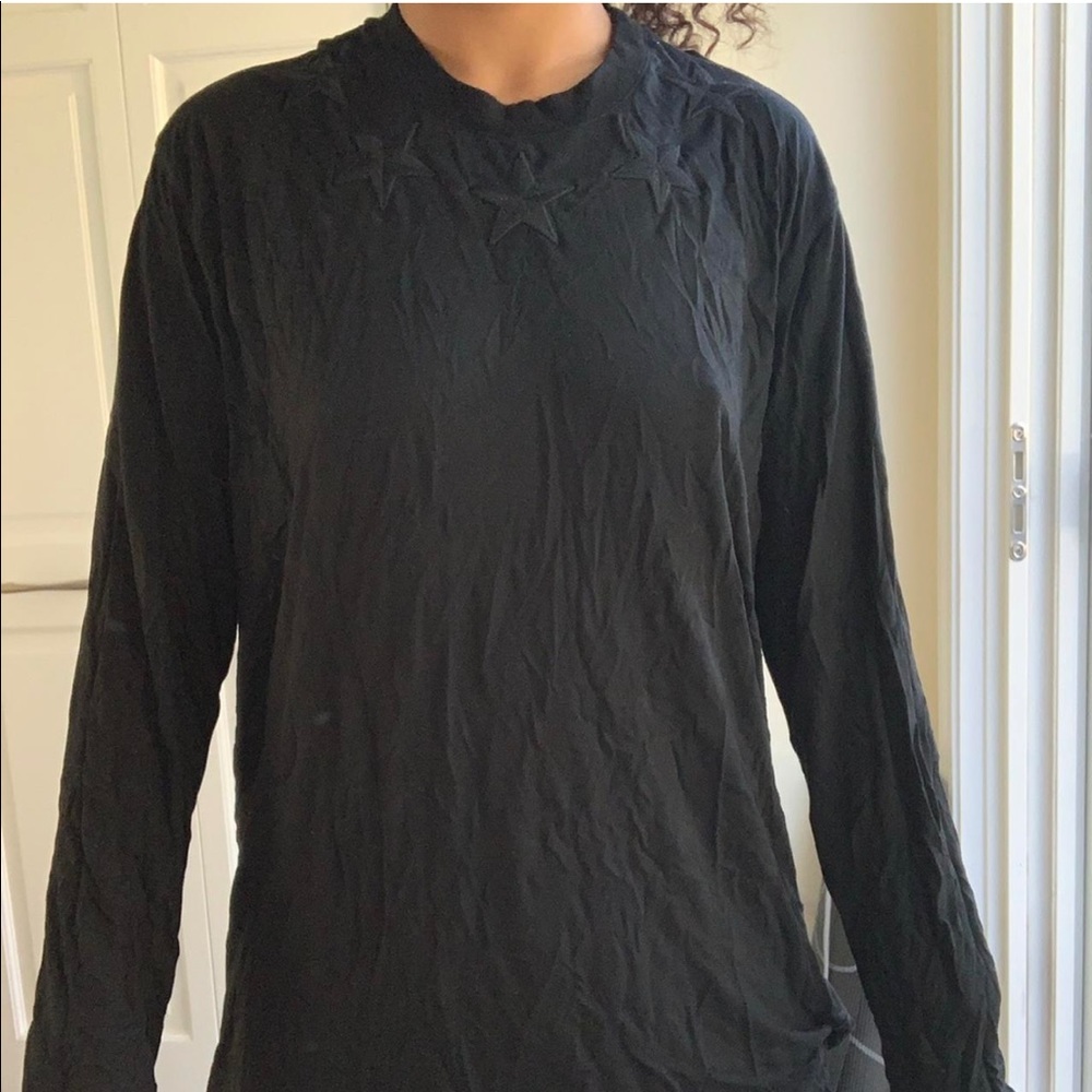 Givency men long sleeve black shirt can be unisex